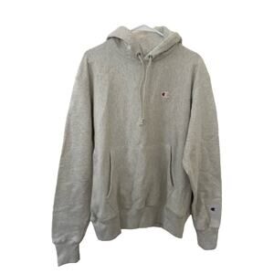 Champion Reverse Weave Hoodie Oatmeal Heather Light Gray Size Medium NEW